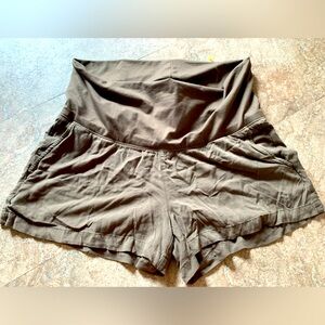 Olive Green Maternity Shorts